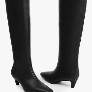 Elegant Black Knee-High Women's Boots
